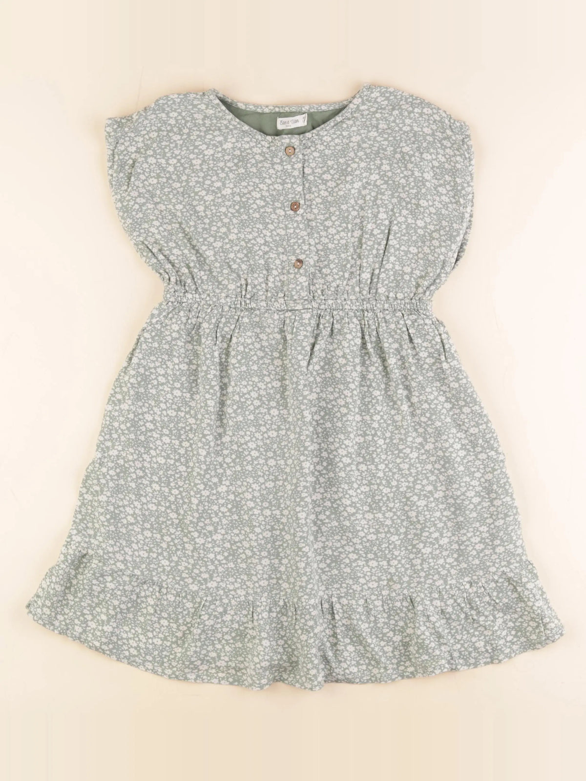 Eden & Victor - robe vert - 8 ans