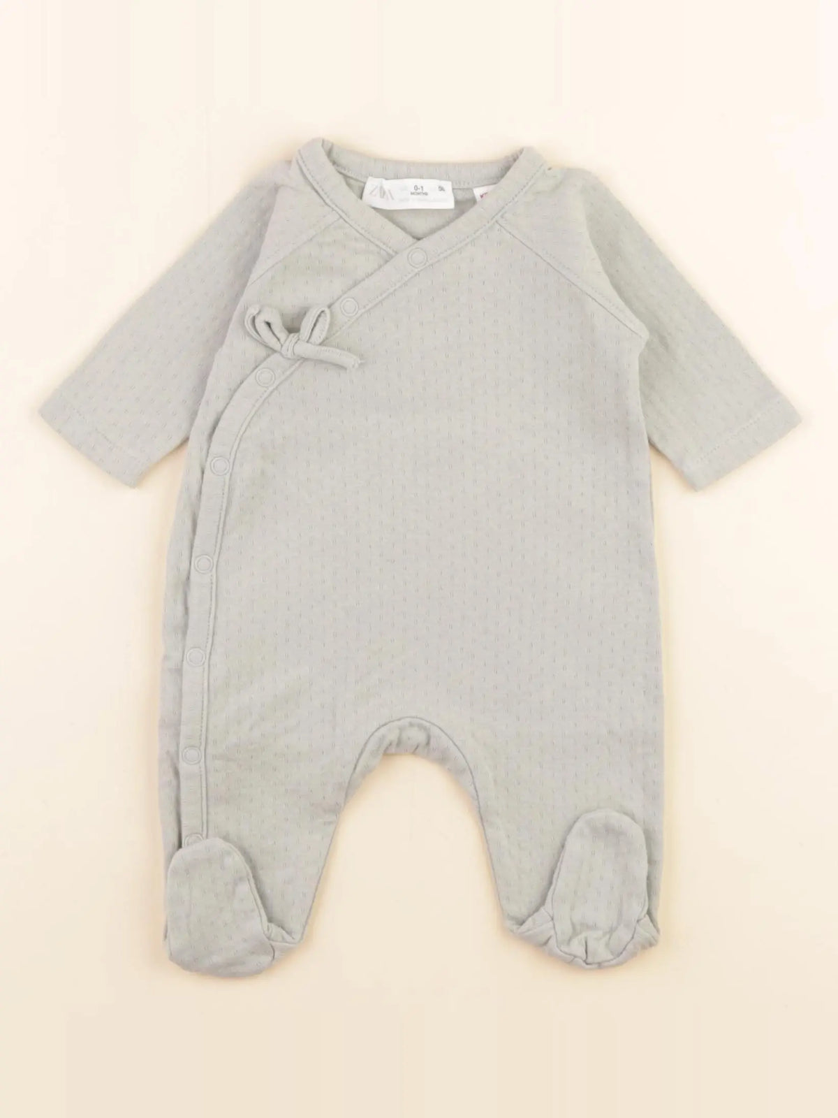 Zara - pyjama coton vert - 0/1 mois
