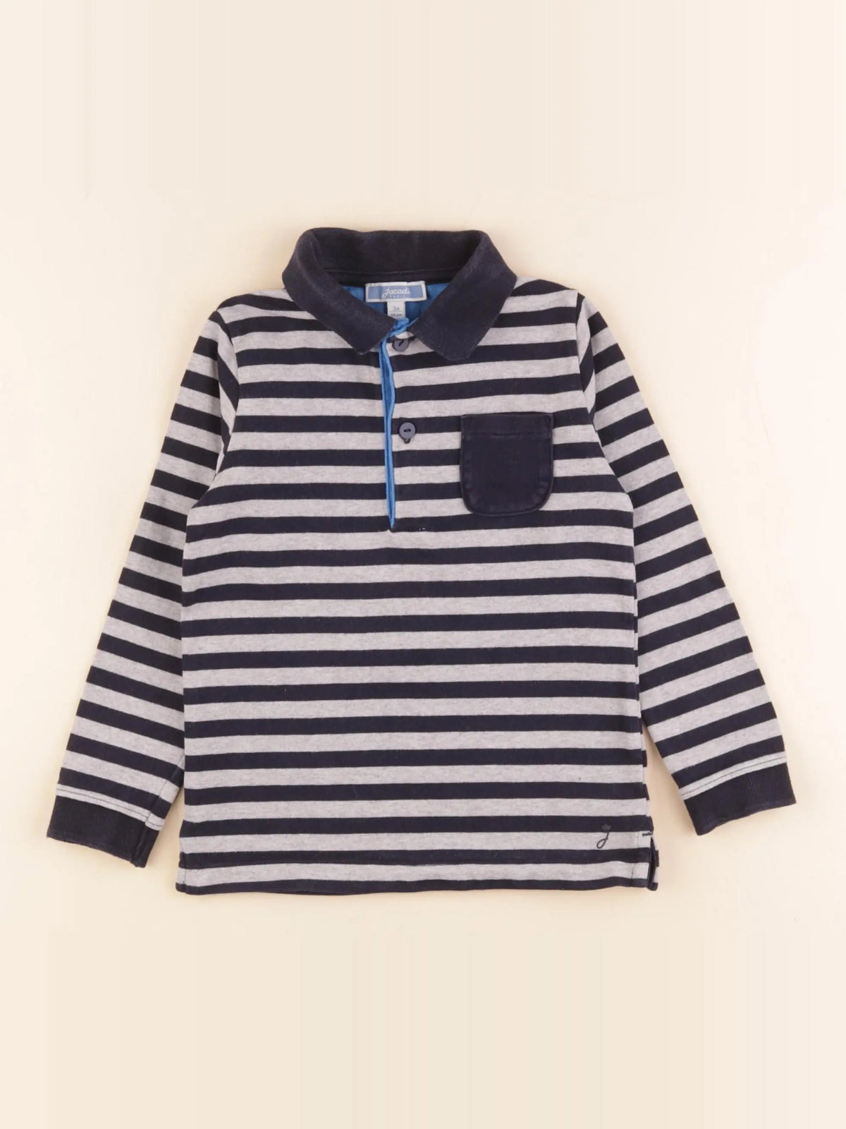 Jacadi - polo bleu, gris - 3 ans