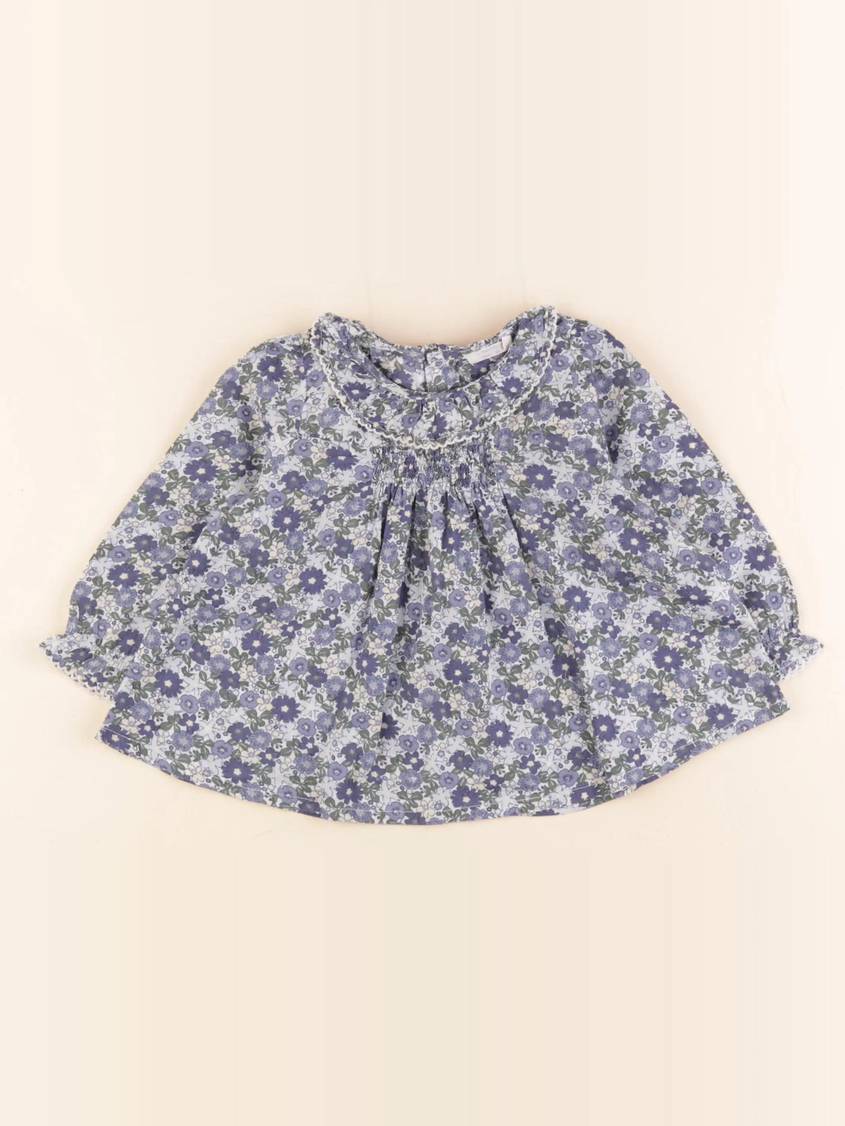 Boutchou - blouse bleu - 12 mois
