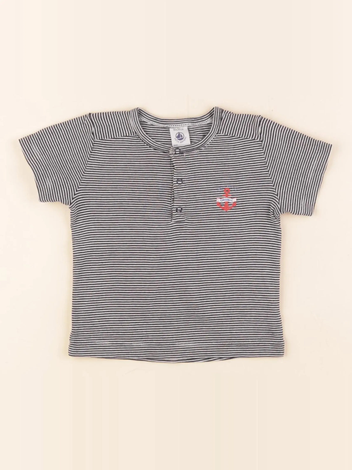 Petit Bateau - tee-shirt bleu - 18 mois