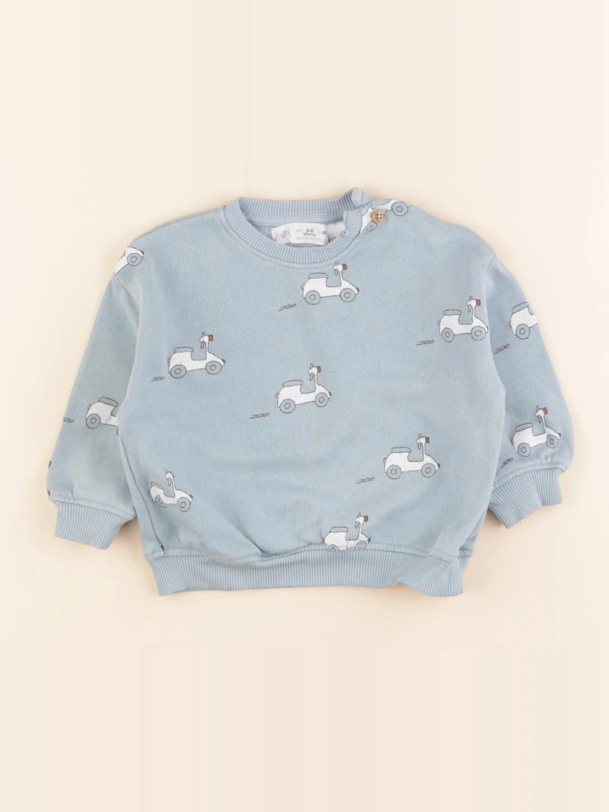 Zara - sweat vert - 3/6 mois