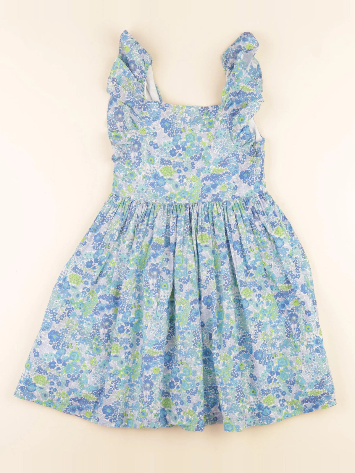 Jacadi - robe liberty bleu, vert - 8 ans
