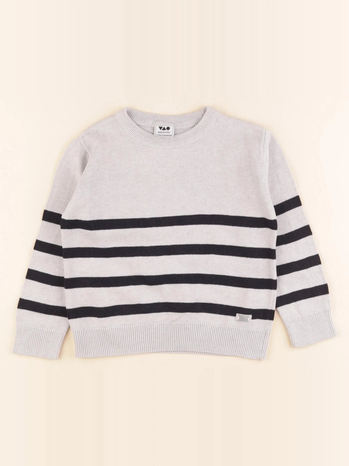 Tape à l'oeil - pull gris, bleu - 2/3 ans