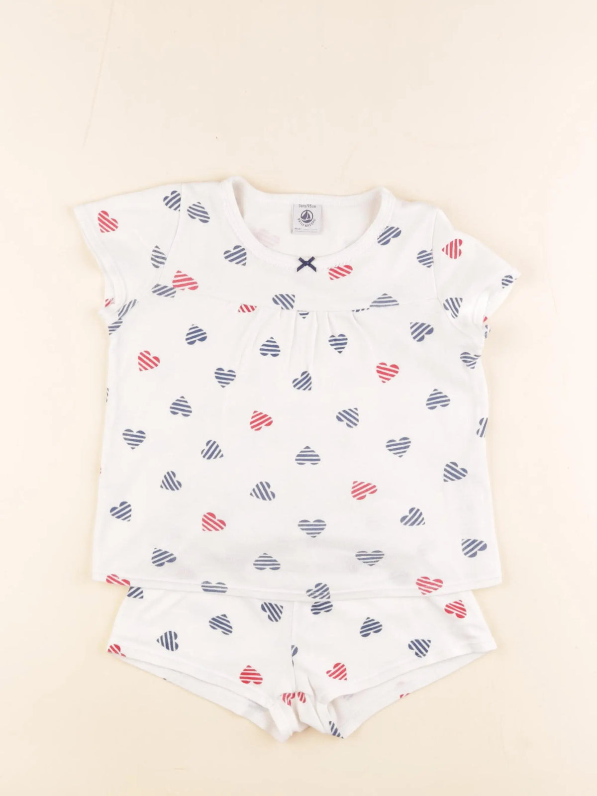 Petit Bateau - pyjama coton blanc, multicolore - 3 ans