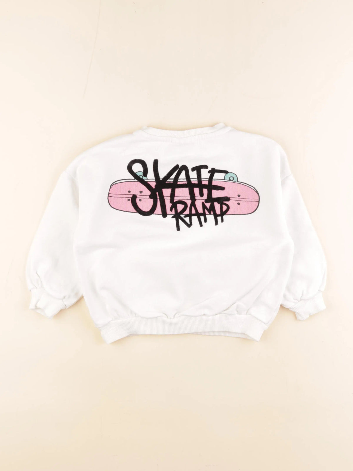 Zara - sweat imprimé au dos blanc - 3 ans