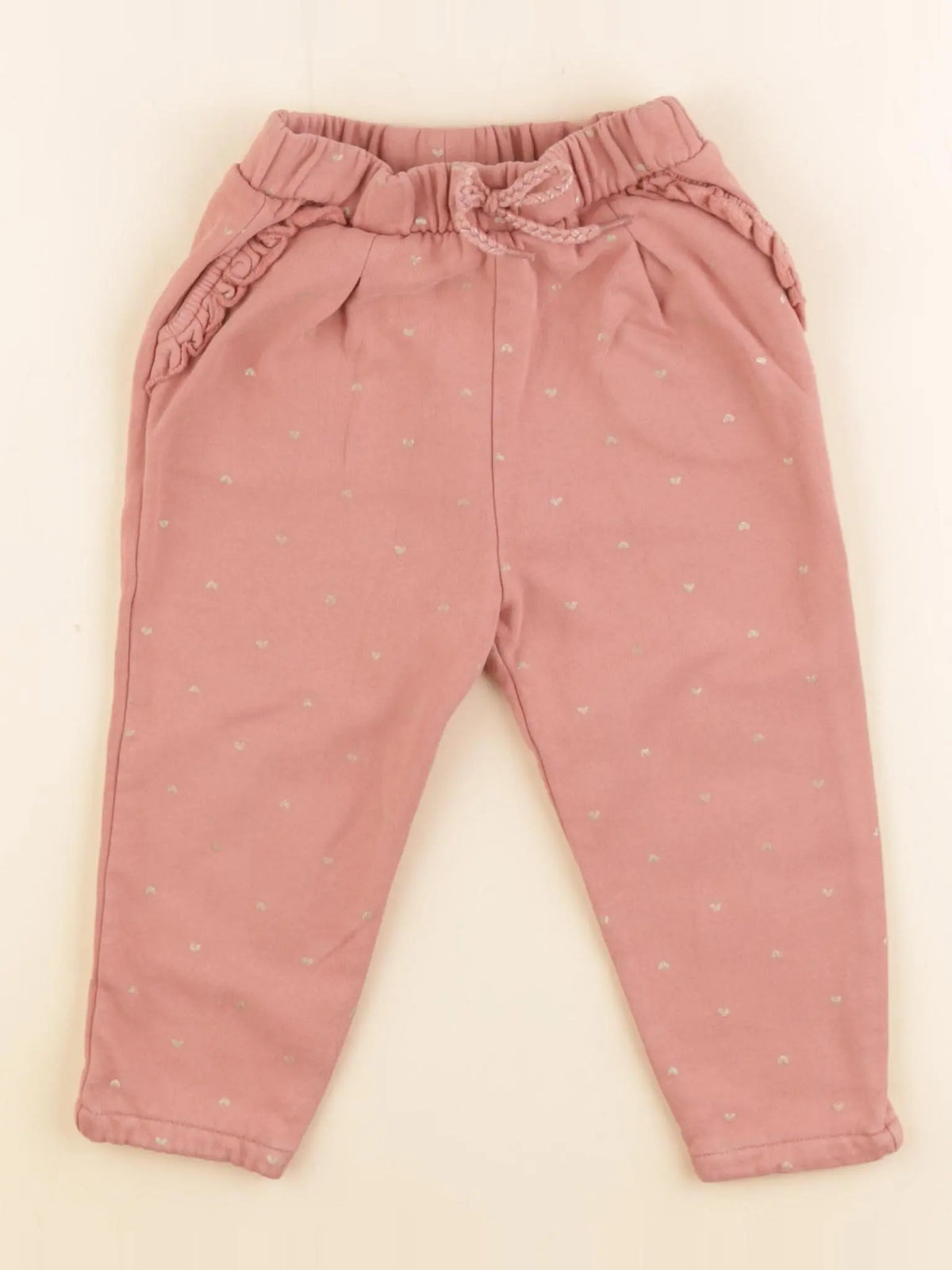 Vertbaudet - jogging rose, or - 24 mois