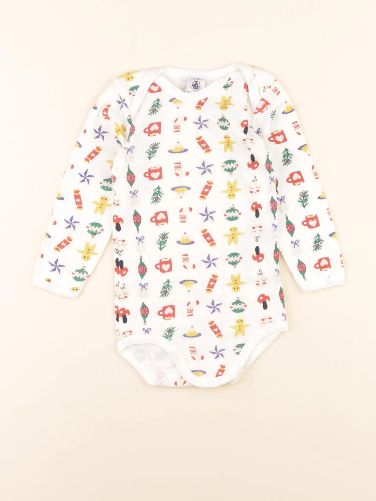 Petit Bateau - body blanc, multicolore - 24 mois