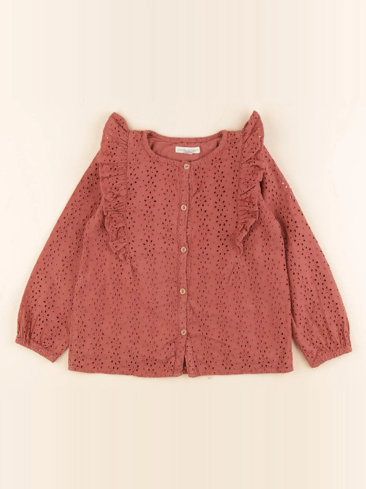 Vertbaudet - blouse rouge, rose - 5 ans