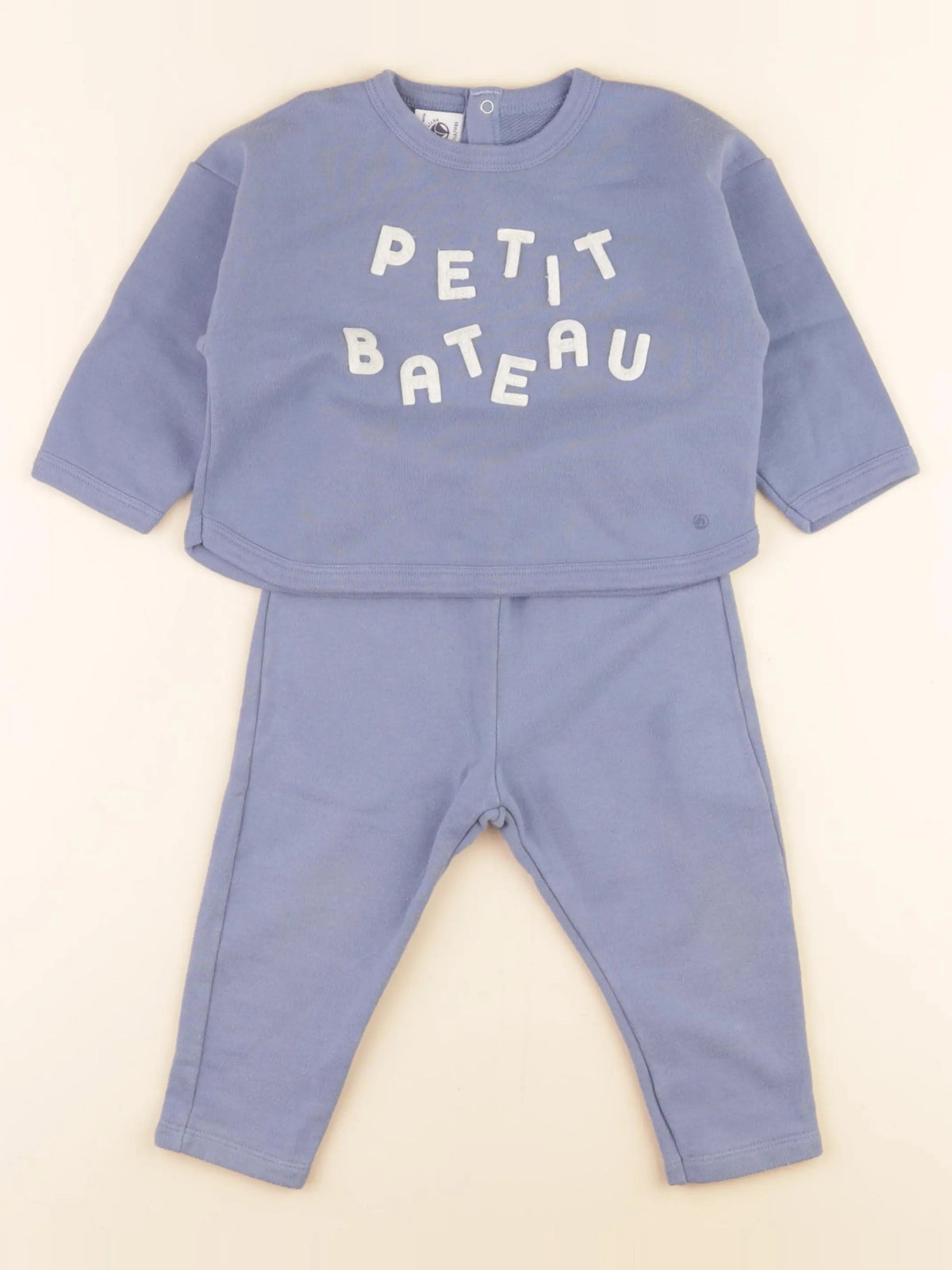 Petit Bateau - ensemble bleu - 18 mois