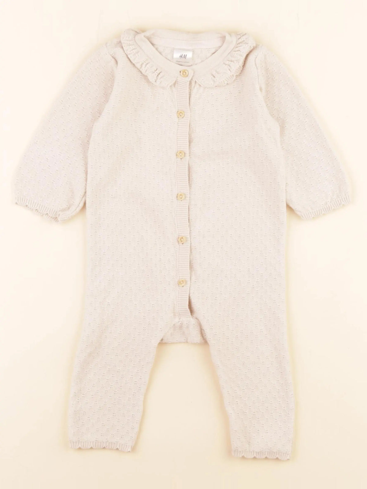 H&M - combinaison beige - 2/4 mois
