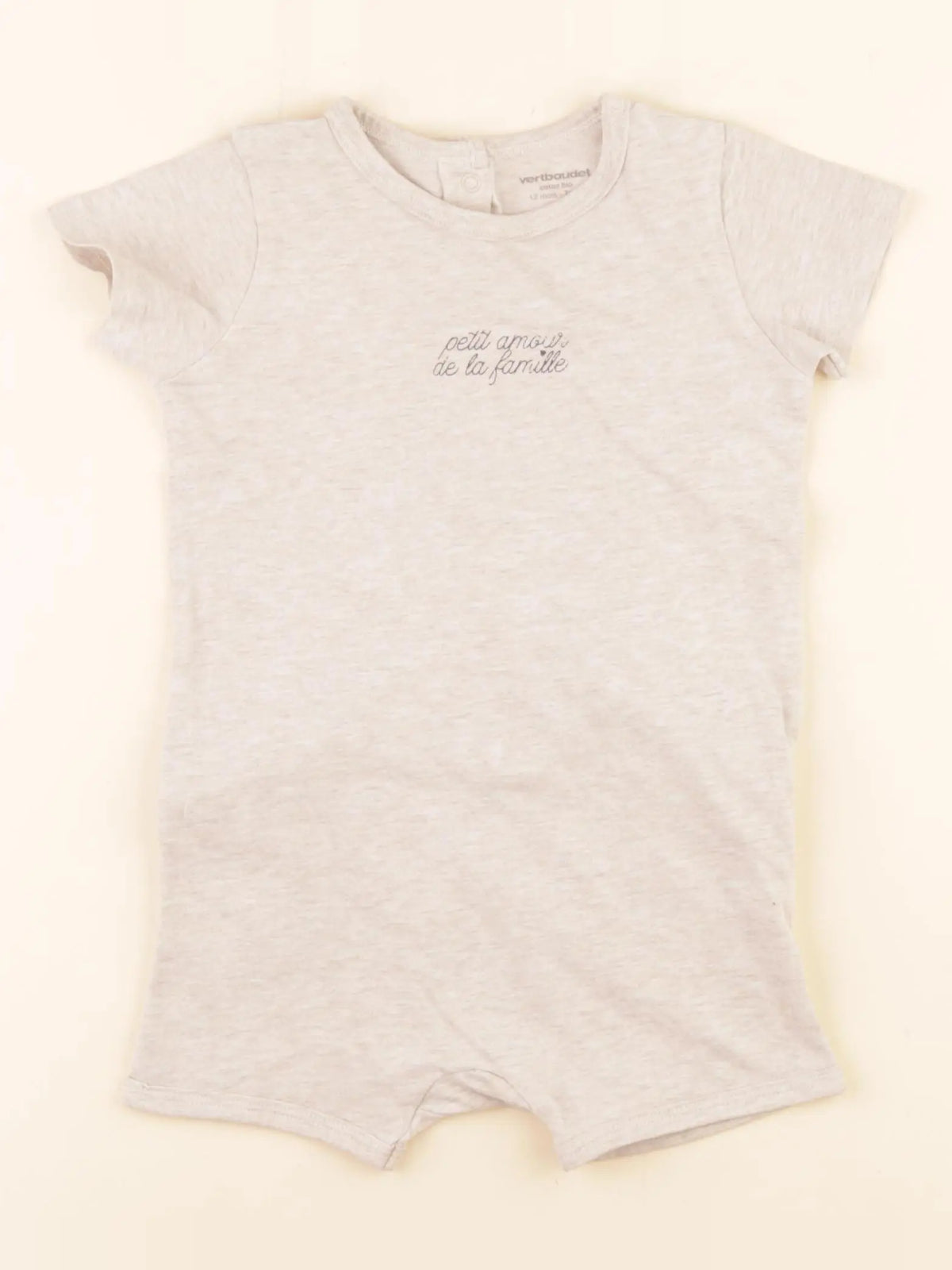 Vertbaudet - pyjama coton beige - 12 mois