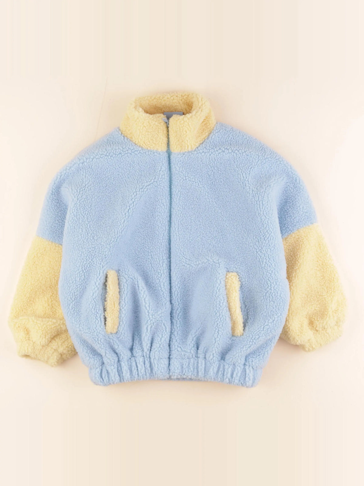 Gamin gamine - veste bleu, jaune - 4 ans