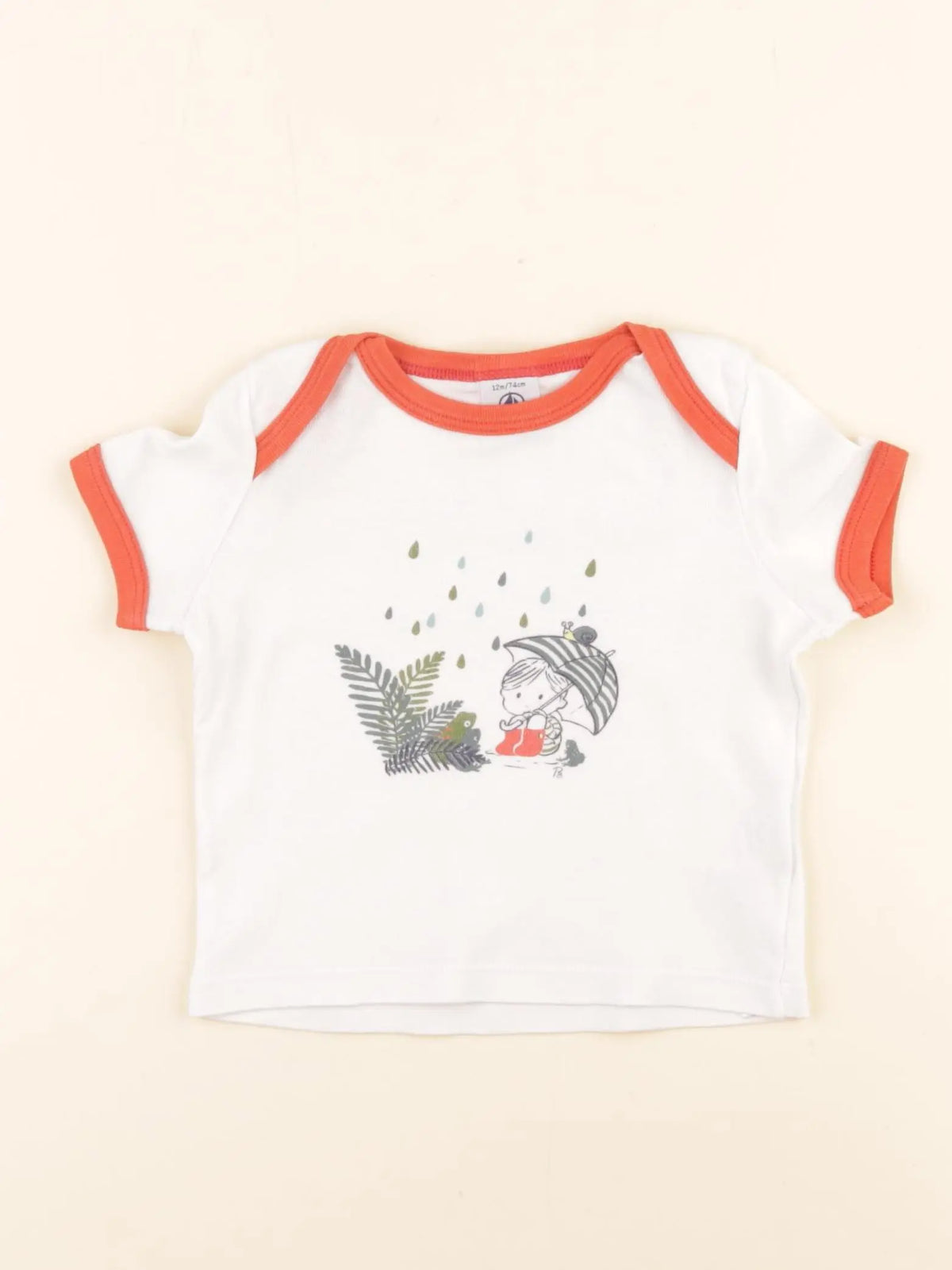Petit Bateau - tee-shirt blanc - 12 mois