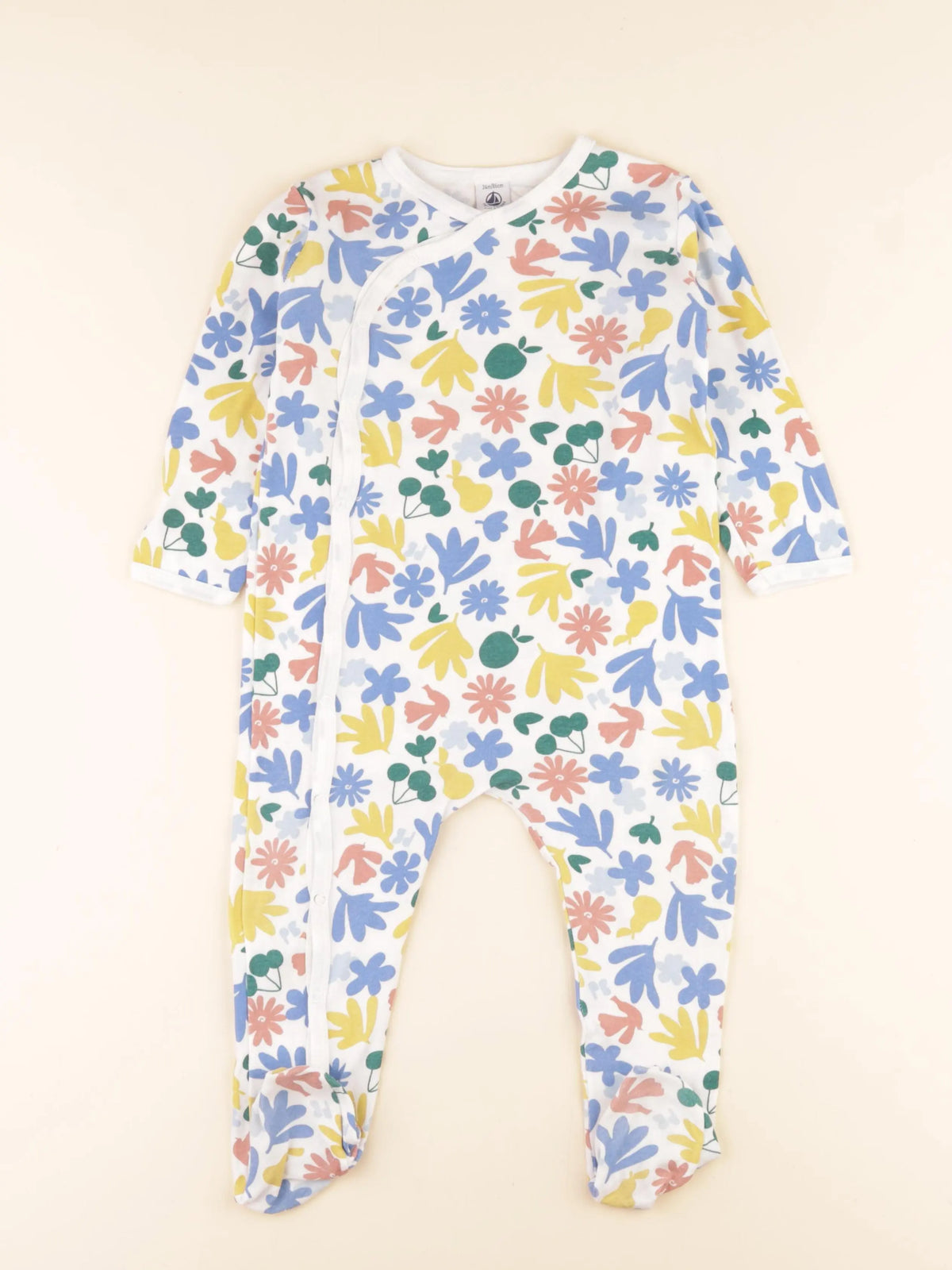 Petit Bateau - pyjama coton blanc - 24 mois