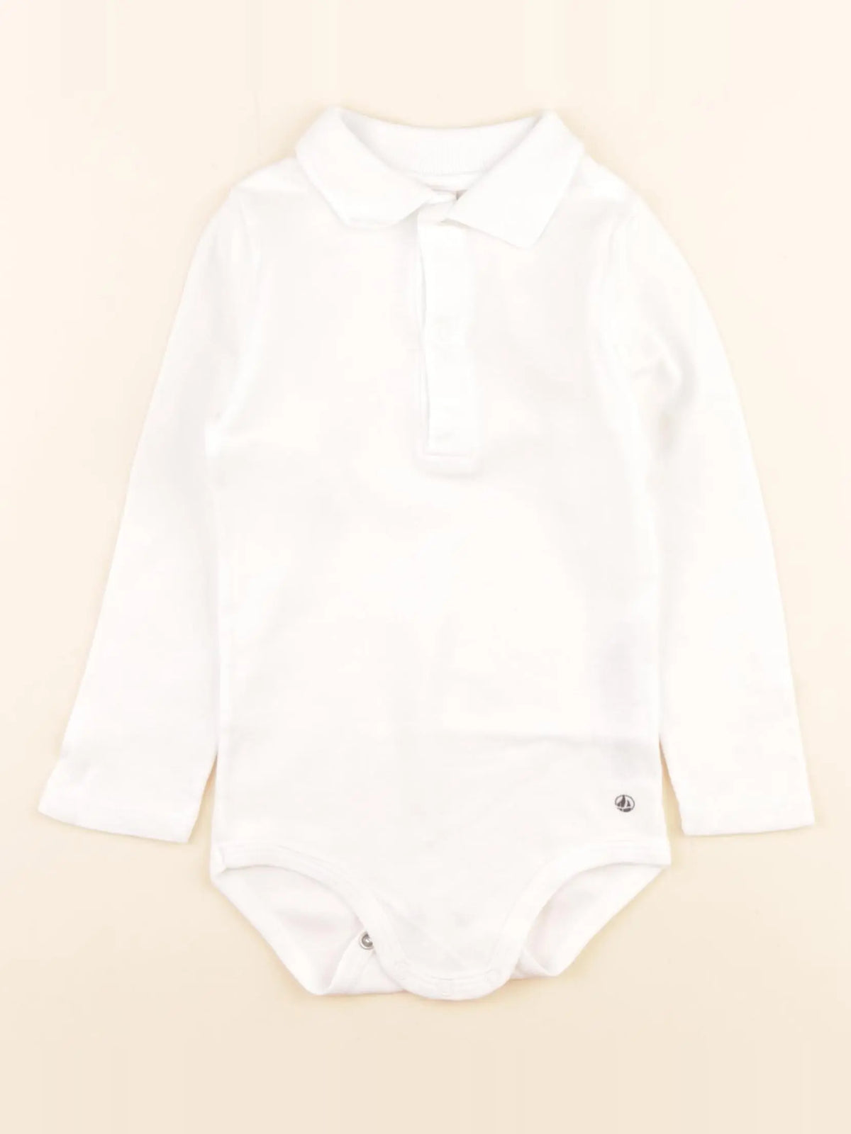 Petit Bateau - body à col blanc - 24 mois