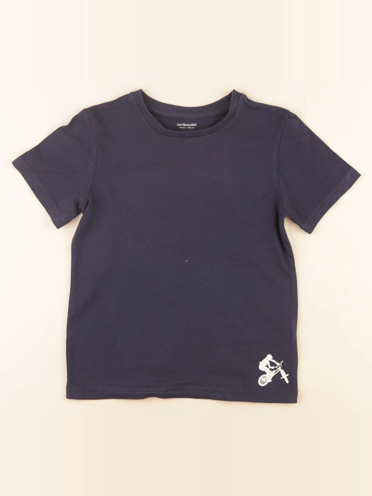 Vertbaudet - tee-shirt bleu - 8 ans