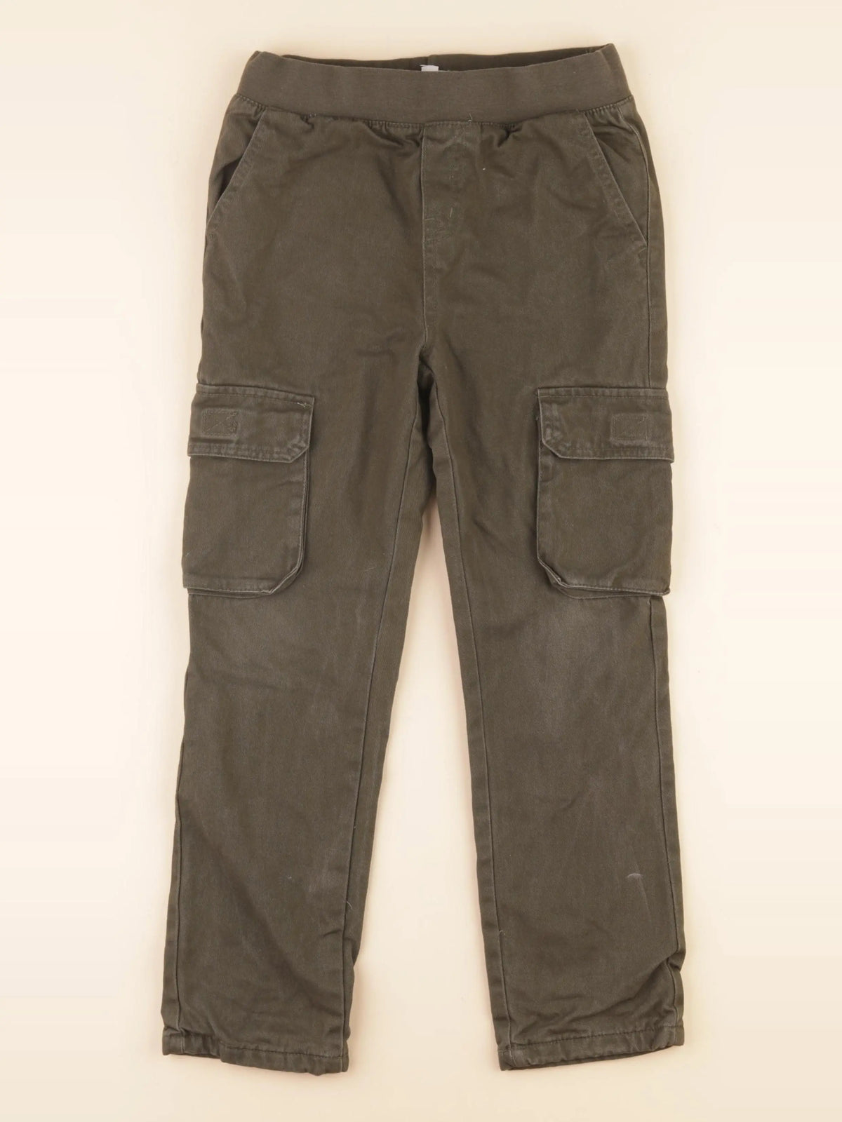 Vertbaudet - pantalon doublé vert - 8 ans