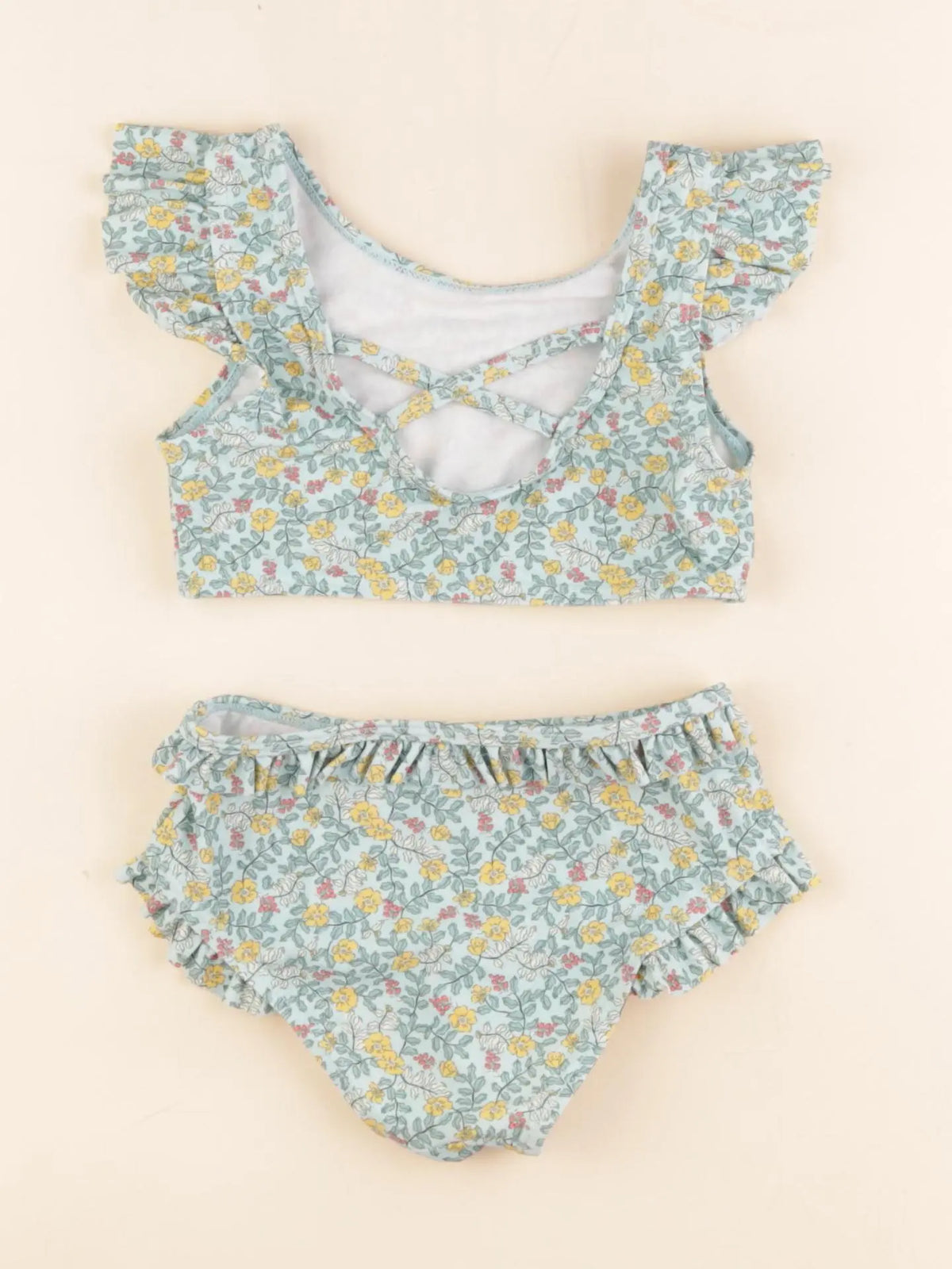 Vertbaudet - maillot de bain vert - 4 ans
