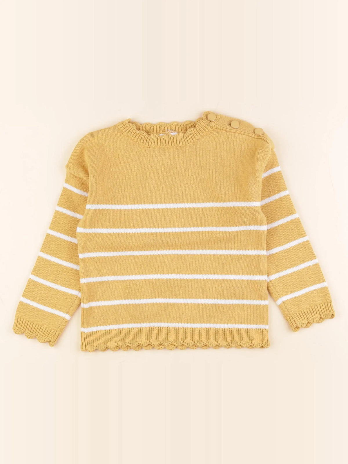 Vertbaudet - pull jaune - 4 ans