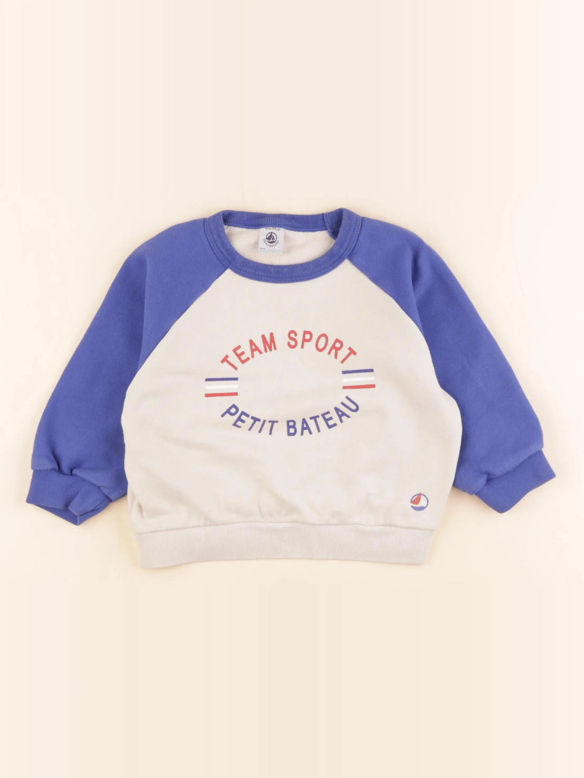 Petit Bateau - sweat beige - 3 ans