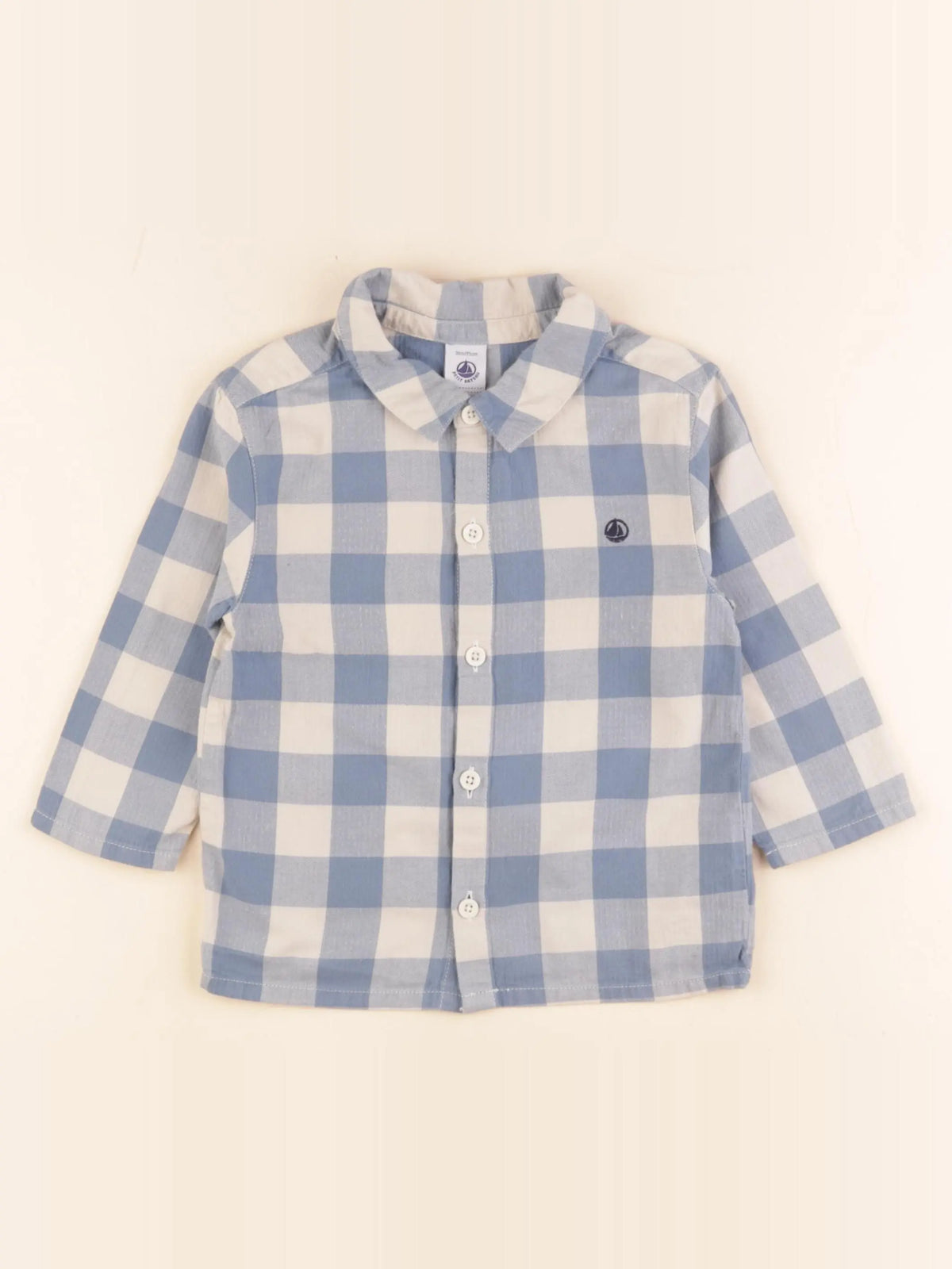 Petit Bateau - chemise beige - 36 mois