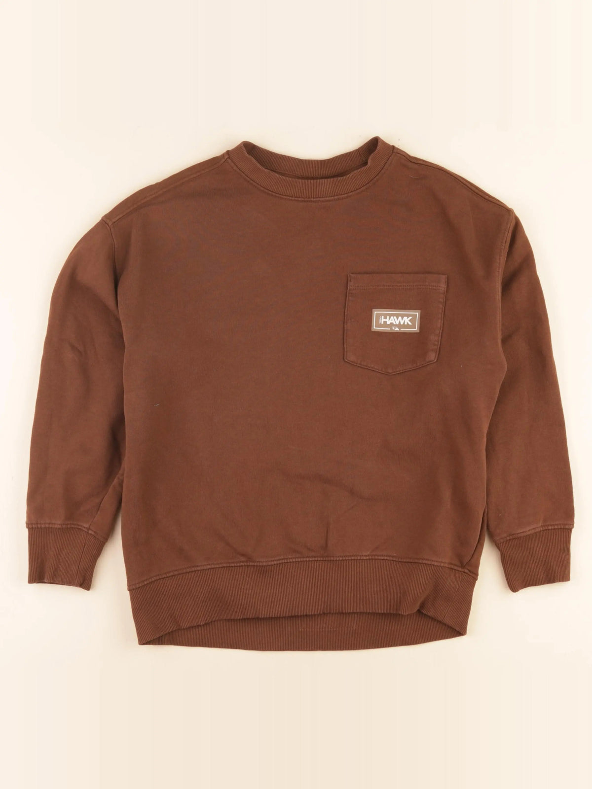 Zara - sweat imprimé au dos marron - 9/10 ans