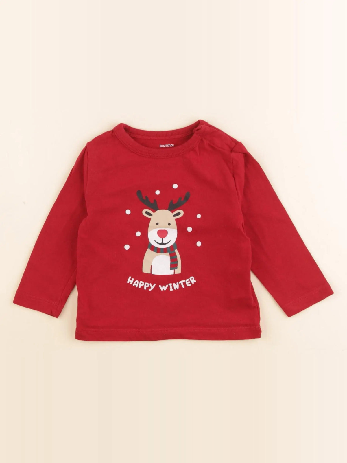 Boutchou - tee-shirt rouge - 9 mois