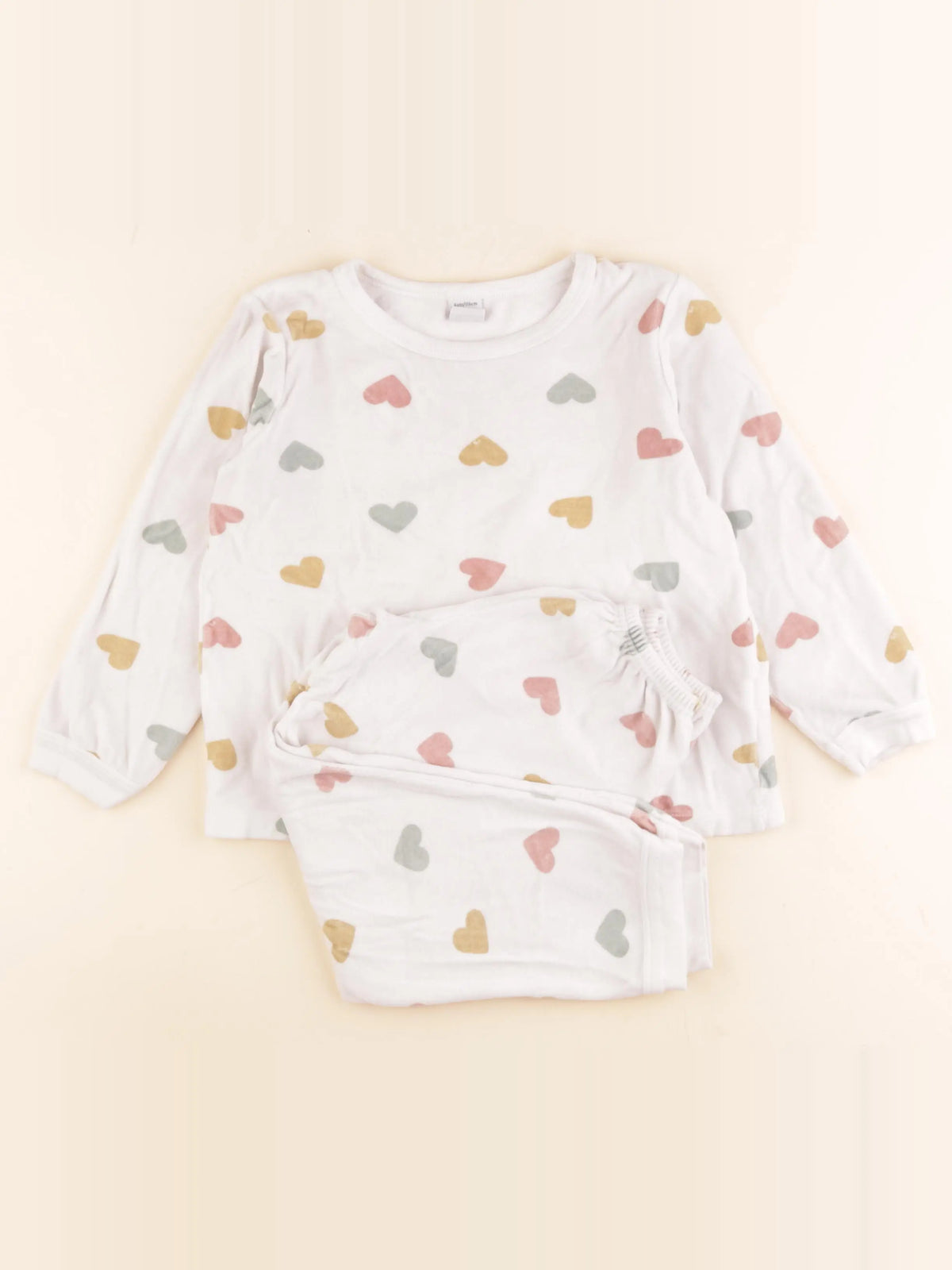 Petit Bateau - pyjama velours blanc - 6 ans