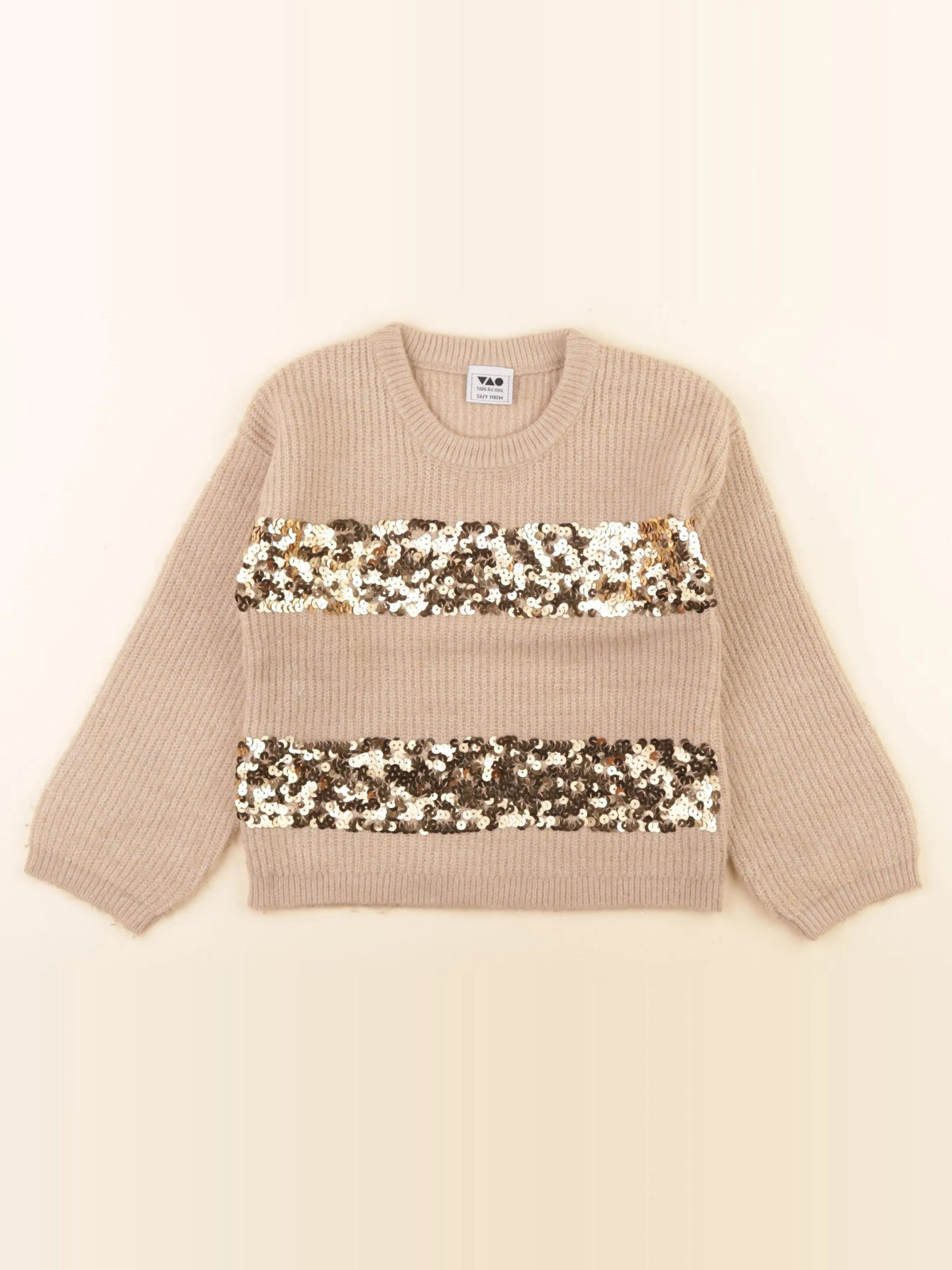 Tape à l'oeil - pull beige, or - 5 ans