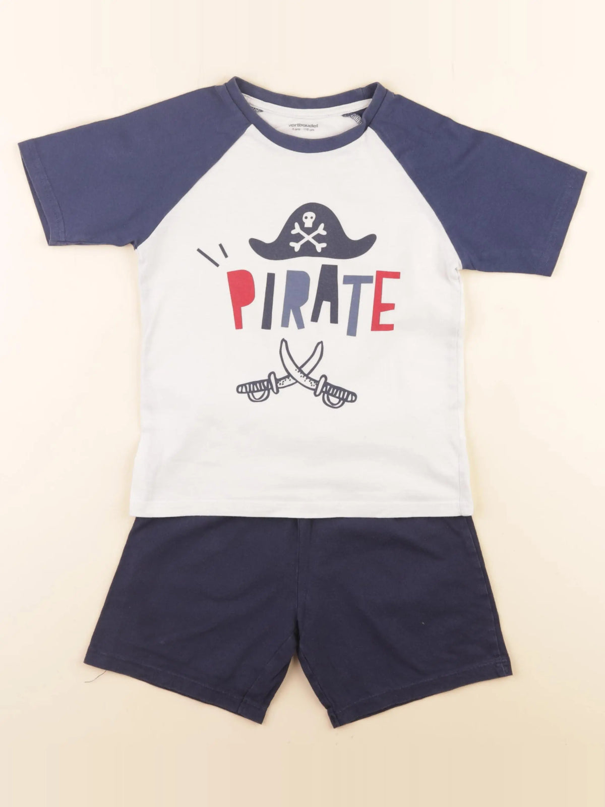 Vertbaudet - pyjama coton bleu - 6 ans