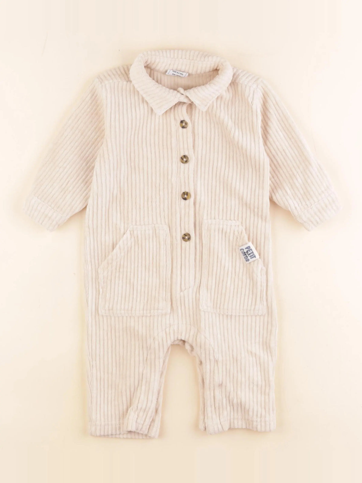 Tape à l'oeil - combinaison beige - 9 mois