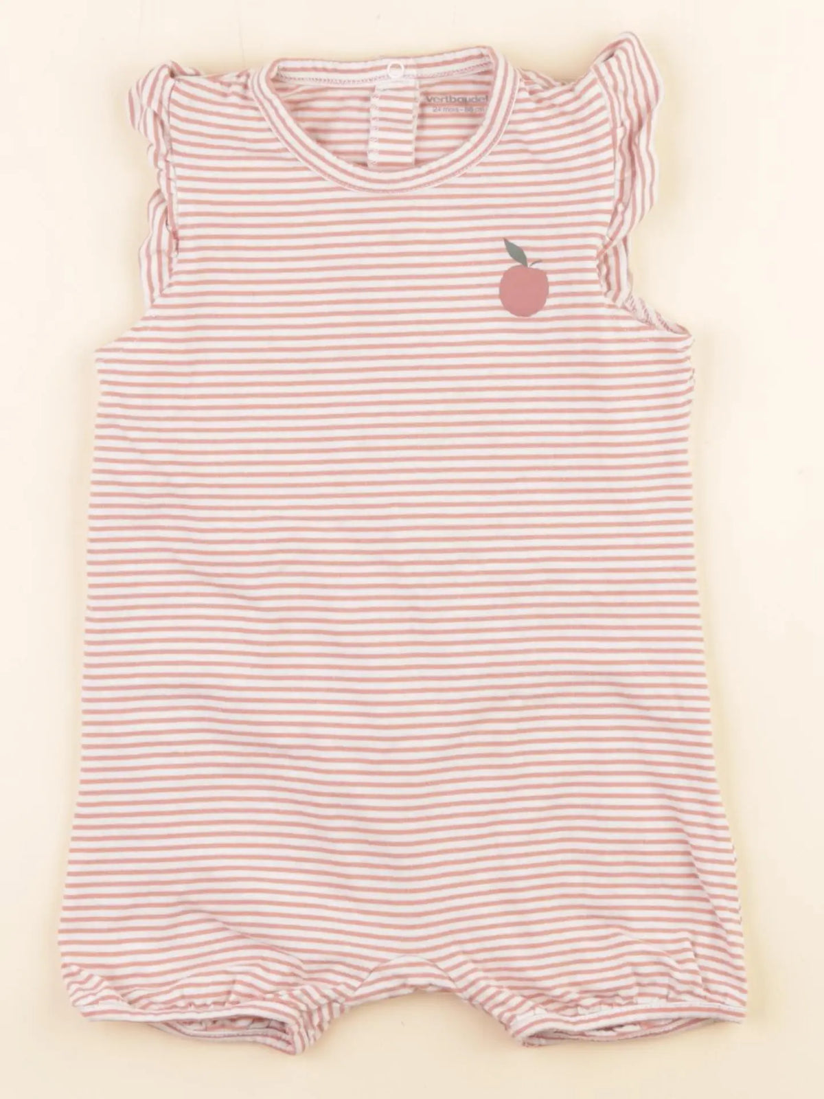 Vertbaudet - pyjama coton rose - 24 mois