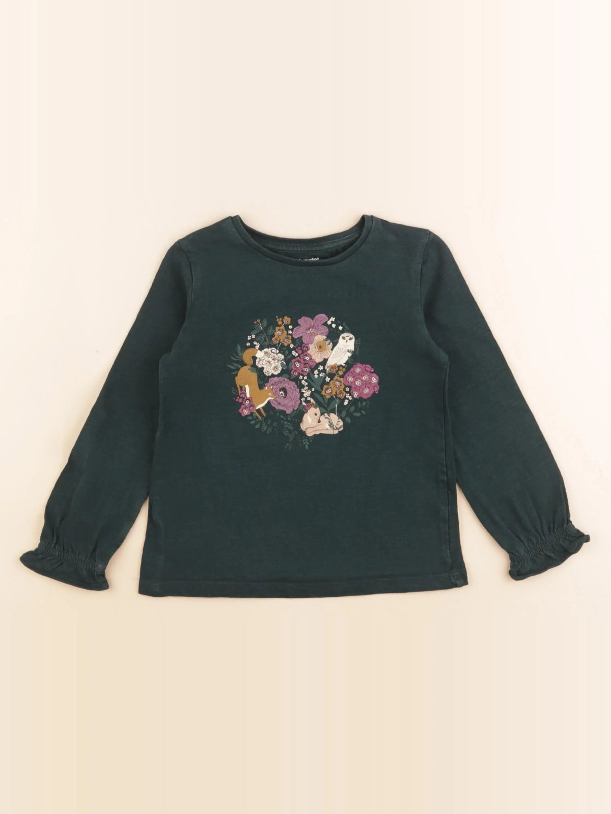 Vertbaudet - tee-shirt vert - 4 ans