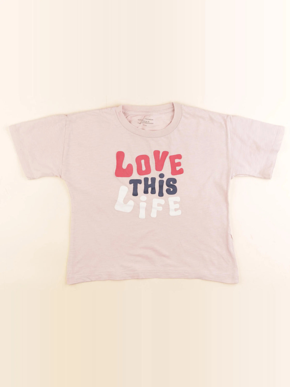Monoprix - tee-shirt rose - 10 ans