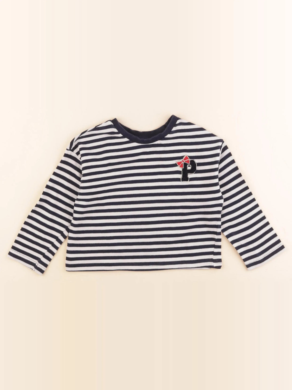 Vertbaudet - tee-shirt bleu, blanc - 4 ans