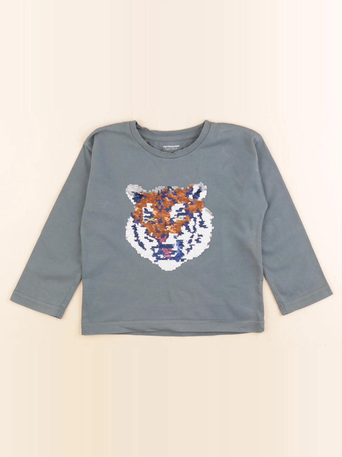 Vertbaudet - tee-shirt vert - 4 ans