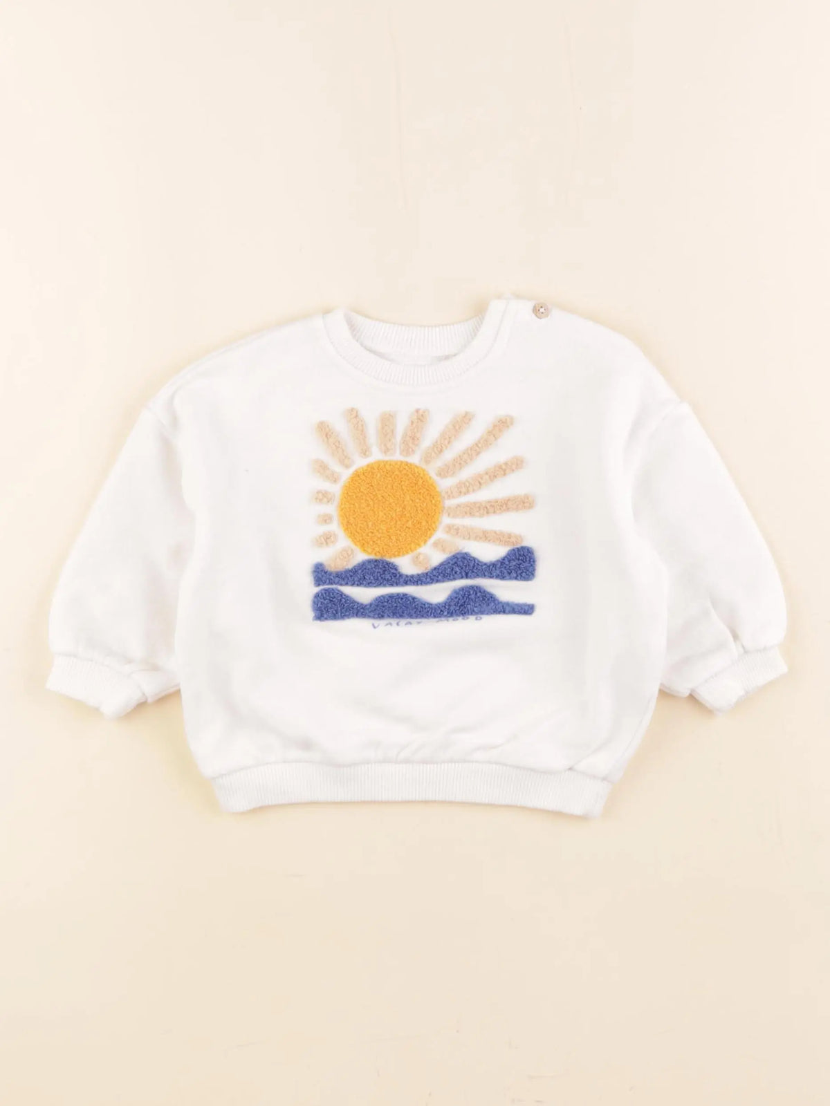 Zara - sweat blanc - 3/6 mois