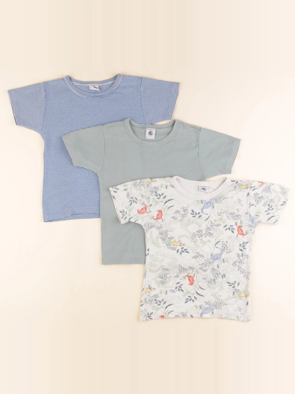 Petit Bateau - lot de 3 maillots de corps multicolore - 4 ans