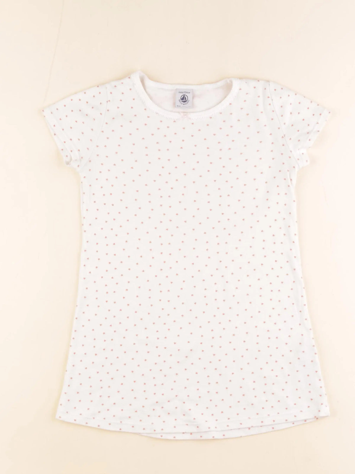 Petit Bateau - chemise de nuit coton blanc - 4 ans