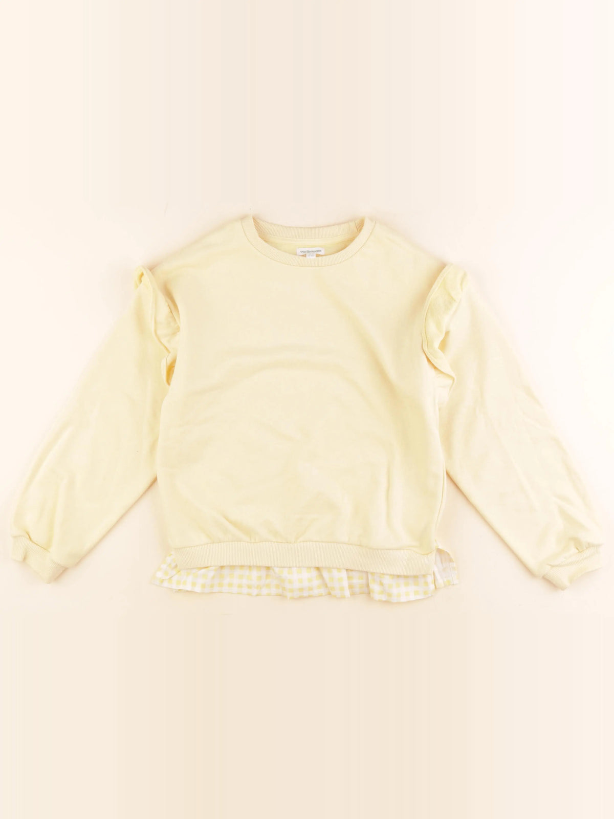 Vertbaudet - sweat jaune - 10 ans