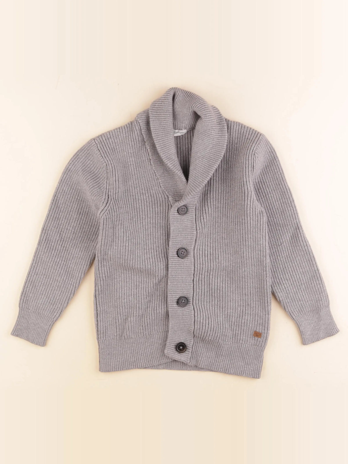 Vertbaudet - gilet gris - 8 ans