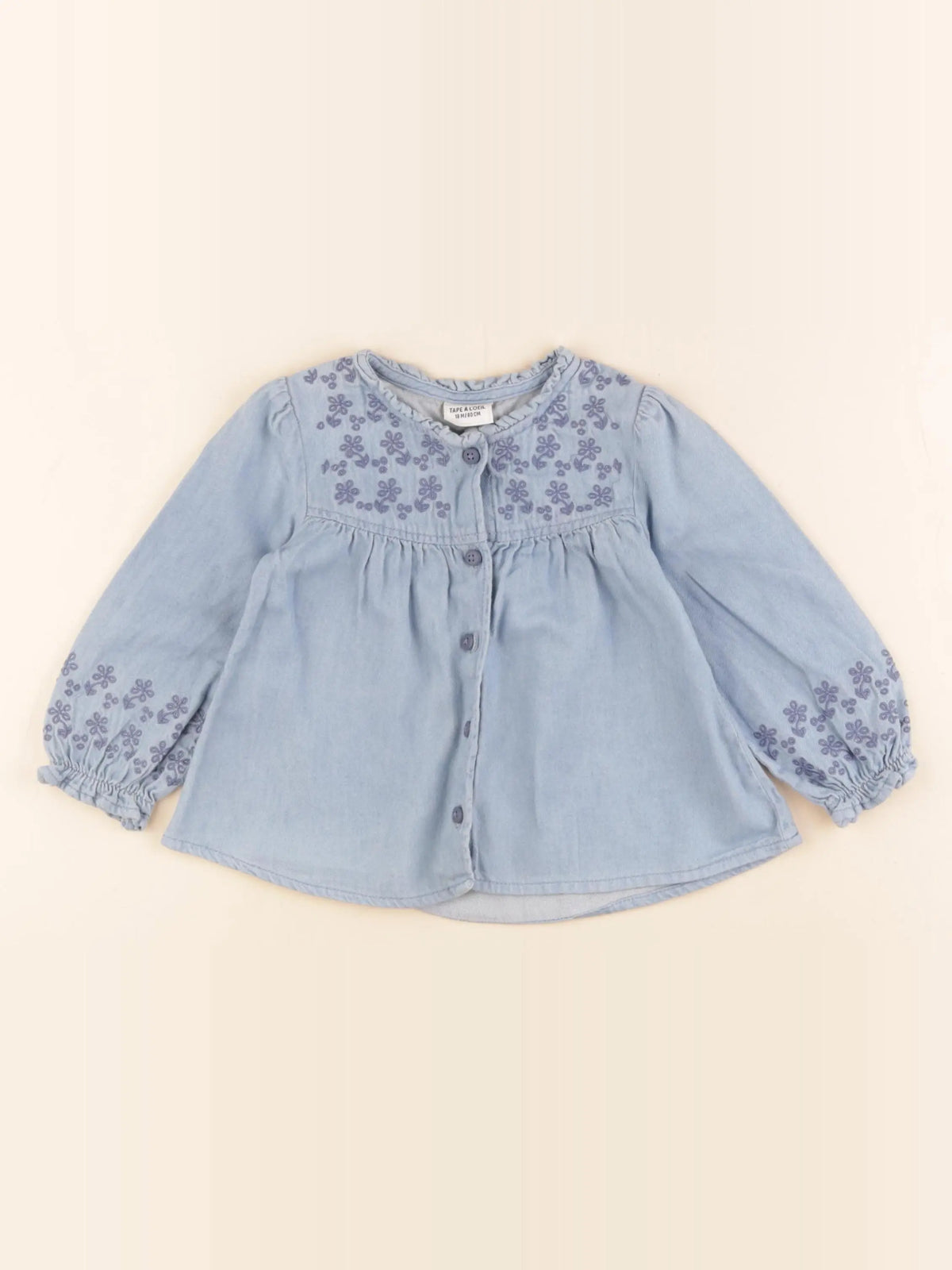 Tape à l'oeil - blouse bleu - 18 mois