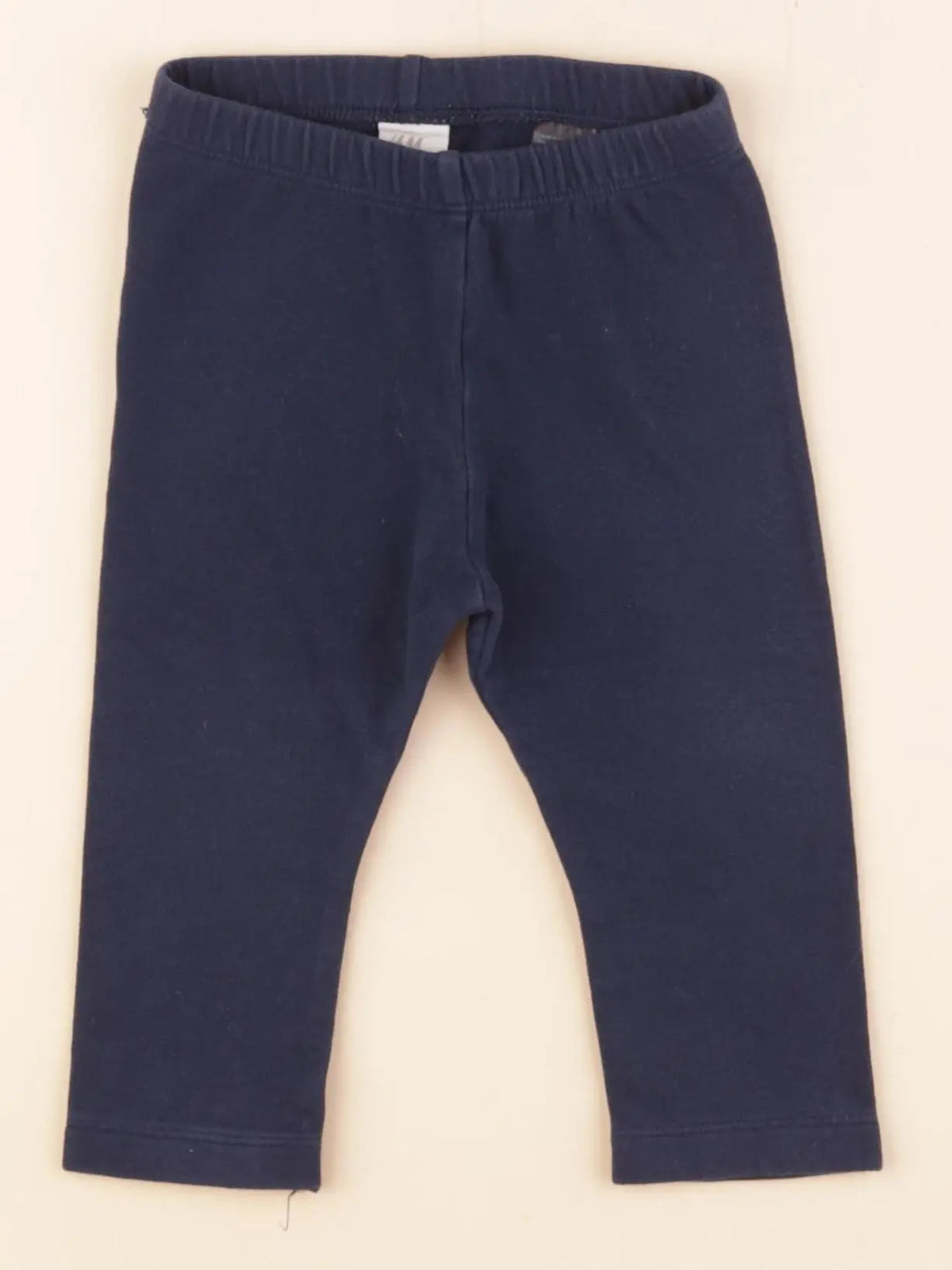 H&M - legging doublé bleu - 6/9 mois