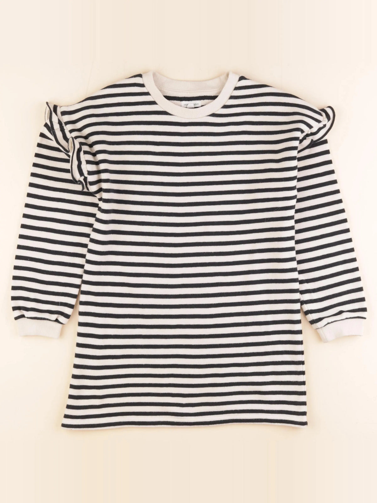 Vertbaudet - robe beige, noir - 8 ans