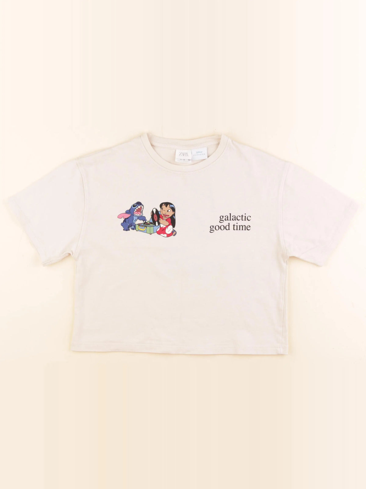 Zara - tee-shirt imprimé au dos beige - 11/12 ans