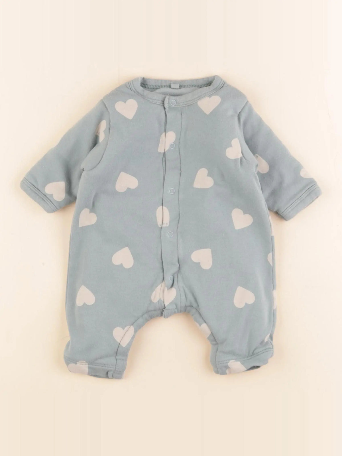 Petit Bateau - pyjama coton bleu - 1 mois