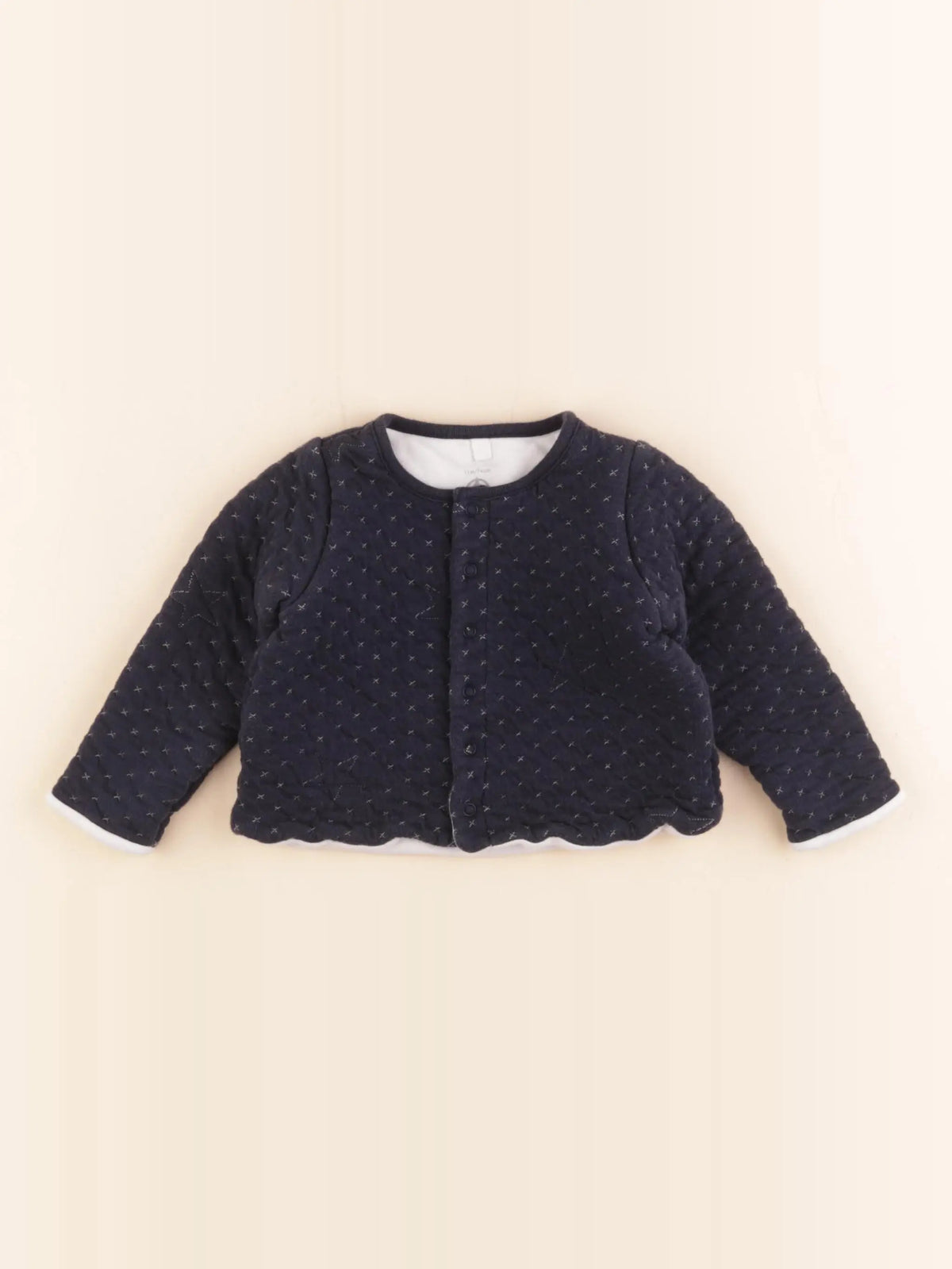 Petit Bateau - gilet bleu - 12 mois