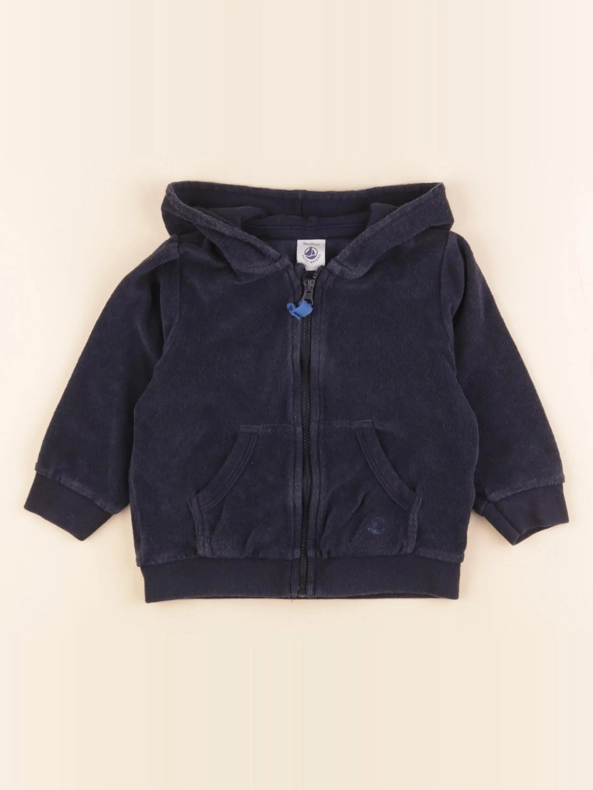 Petit Bateau - sweat bleu - 18 mois