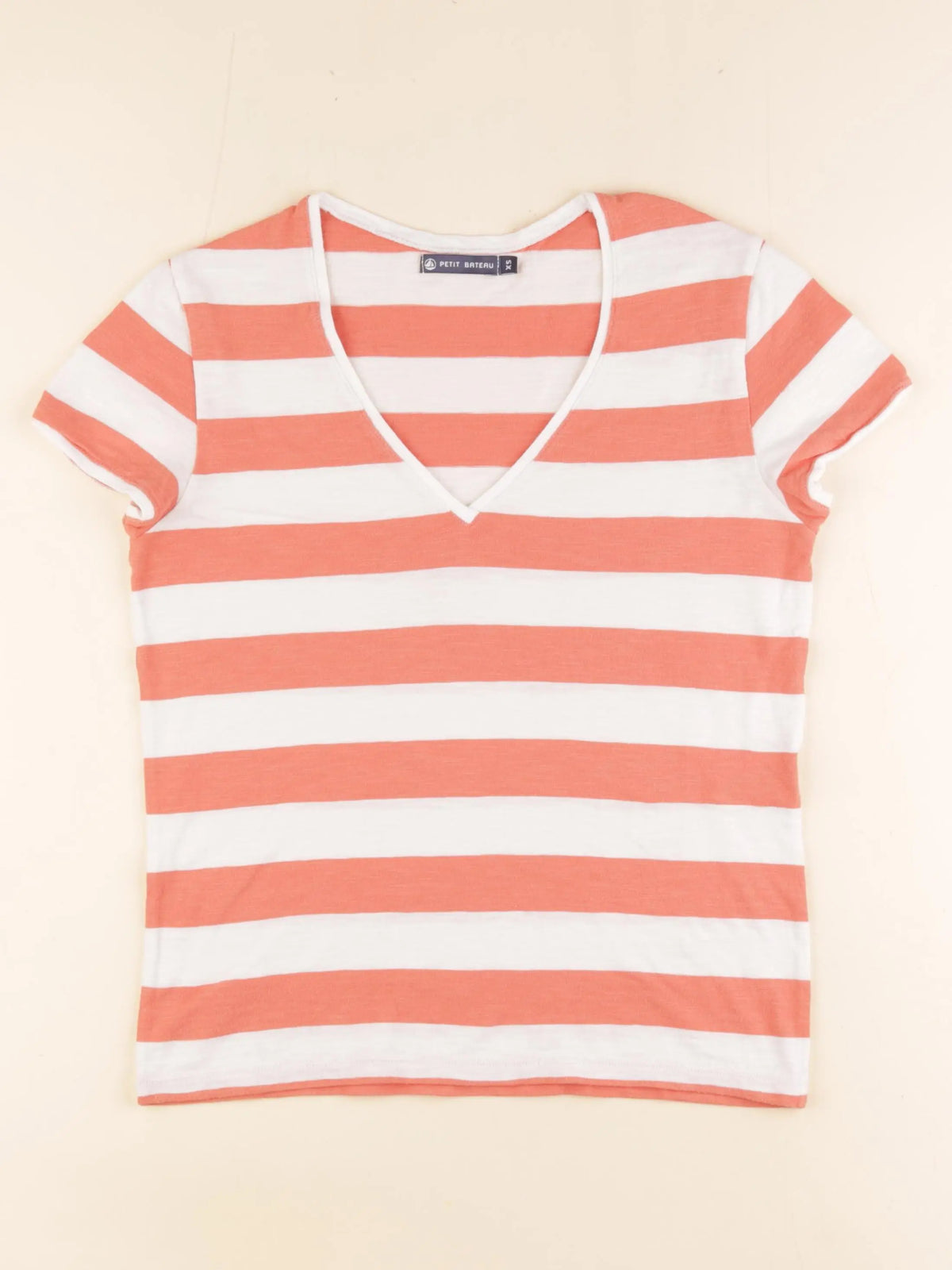 Petit Bateau - tee-shirt blanc, rose - 12 ans